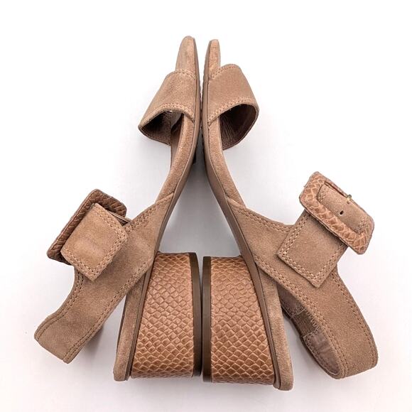 Donald Pliner Mobie Suede Heeled Sandal Adjustable Buckle Women's US9M EU40 - Picture 6 of 9
